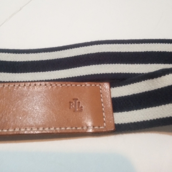 Lauren Ralph Lauren Stretch Belt With Leather Bend Back Buckle XL RARE Women's - Picture 10 of 10